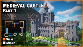 Minecraft: How to build a Medieval Castle | Tutorial