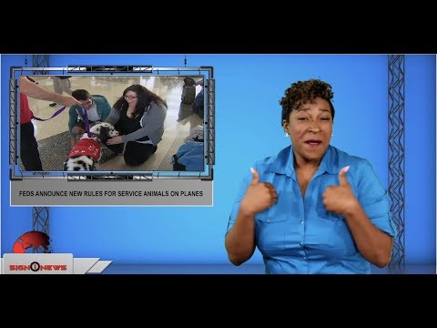 Feds announce new rules for service animals on planes (ASL - 8.9.19)