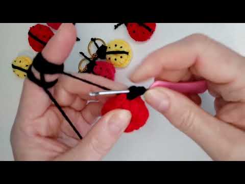 Gargarita  crosetata breloc.🐞🐞🐞Buburuza crosetata🐞🐞🐞