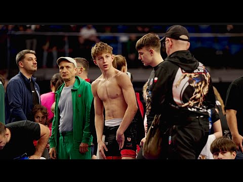 U15 Maciej Luczak (POL) vs Petko Sarakostov (BUL) 62kg. Freestyle boys wrestling tournament.