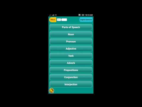 Parts of Speech English Grammar Video