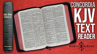 A Very Well Done KJV Reader's Edition! Concordia Leather Bible With Yapp And Red Art Gilt Review
