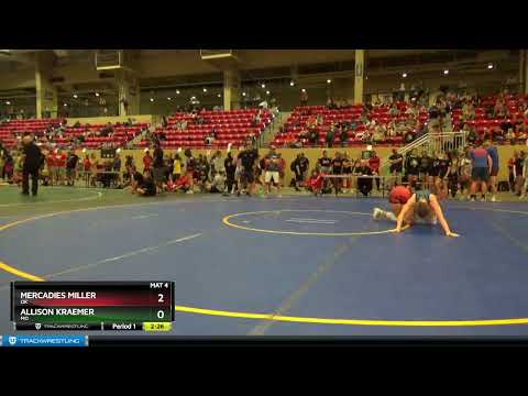 122 Lbs Cons. Round 2 - Mercadies Miller, OK Vs Allison Kraemer, MO F737