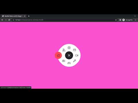 Radial Menu With Magic Indicator With Html Css Javascript App Stack
