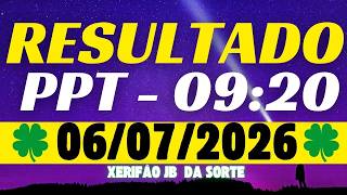 MResultado do jogo do bicho ao vivo PPT - 09:20 - 06-07-2026