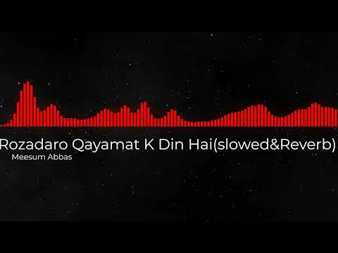 ALY Records||Rozadaro Qayamat K Din Hai |Slowed&Reverb|Meesum Abbas || Ibne Muljhim N Haider Ko Mara