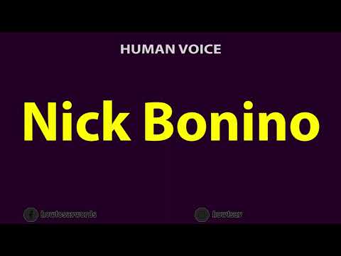 How To Pronounce Nick Bonino
