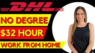 DHL Shipping $20 To $32 Hour Work From Home Job Helping Track Packages | No Degree Needed | USA Only