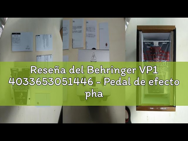 Vídeo relacionado con Behringer VP1 4033653051446 - Pedal de efecto phaser para guitarra, color plateado, VP1/B