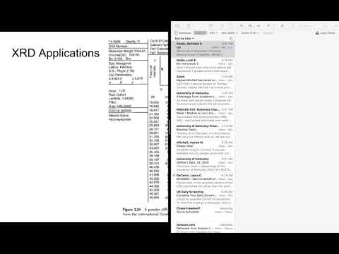 MSE585 F20 Lecture 14 Module 1 - XRD Applications