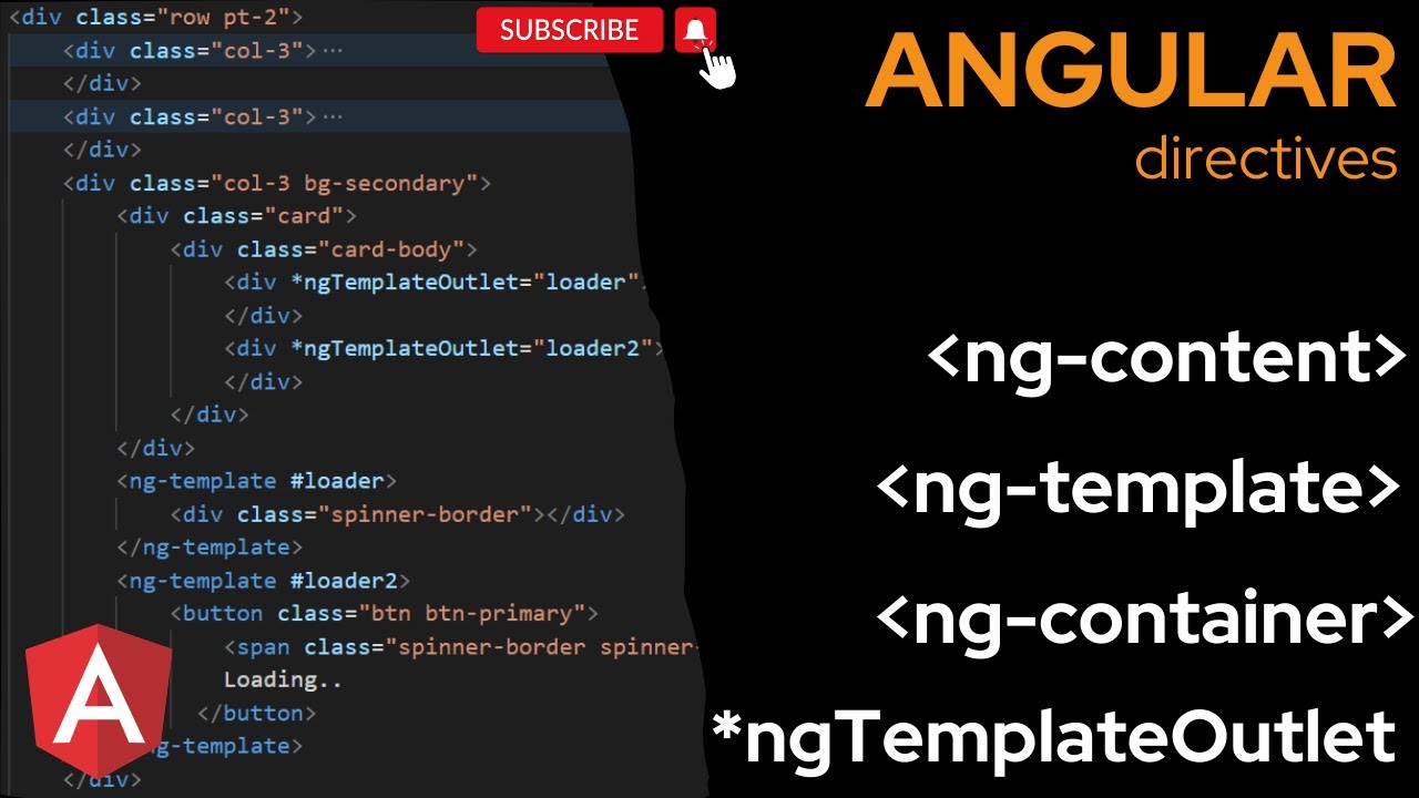Angular ng-content, ng-container, ng-template and ngTemplateOutlet implementation | angular tutorial