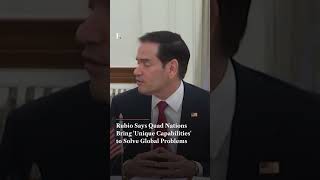 Rubio Says Quad Nations Bring 'Unique Capabilities' to Solve Global Problems