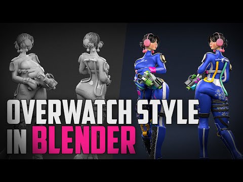 OVERWATCH STYLE Character Breakdown in BLENDER