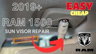 Sun Visor Repair Kit Installation Dodge RAM 1500 Trucks 2019 2020 2021 2022 2023