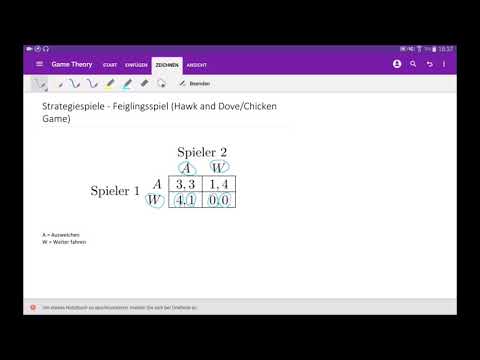 #2.3Spieltheorie | Strategiespiele - Feiglingsspiel