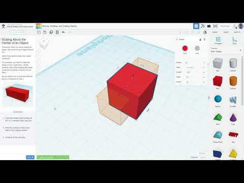TinkerCad  - Tutorial 2.3 - Moving, Rotating and Scaling Objects