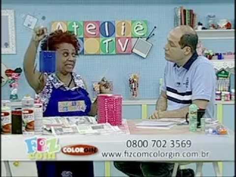 Colorgin no Ateliê na TV - Latas recicladas e decoradas