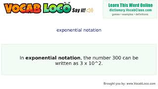 Video thumbnail for exponential notation
