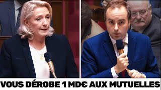 Lecornu ridiculisé par Marine Le Pen  au sujet de la réforme des retraites