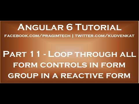 Loop through all form controls in formgroup in reactive form