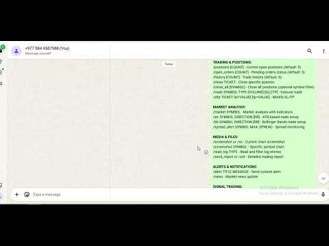 Video WhatsApp Integration for MetaTrader 5
