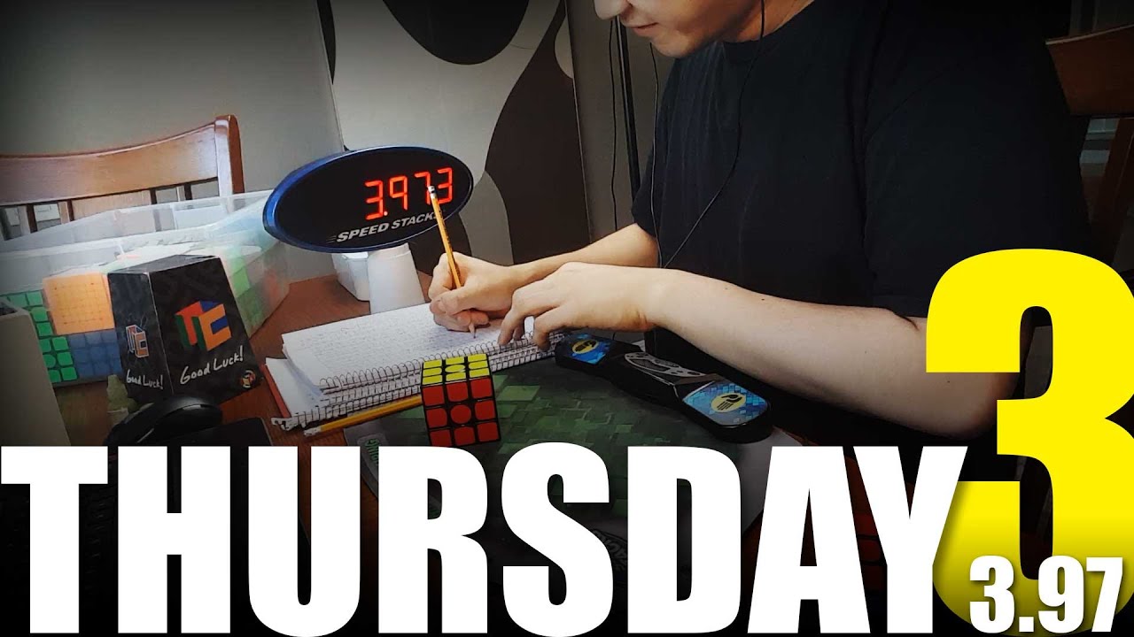 [3.97] Rubik's Cube 3x3 Three on THURSDAY (Reconstruction)