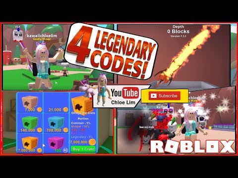 Roblox Gameplay Mining Simulator 100m 4 New Codes Legendary