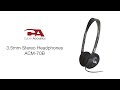 3.5mm Stereo Headphones (ACM-70B) | Cyber Acoustics