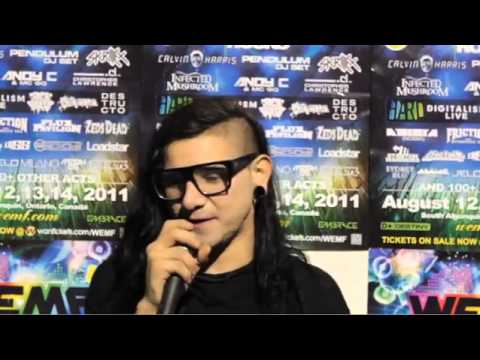 Skrillex EPK   Live with Interview at WEMF 2011   YouTube