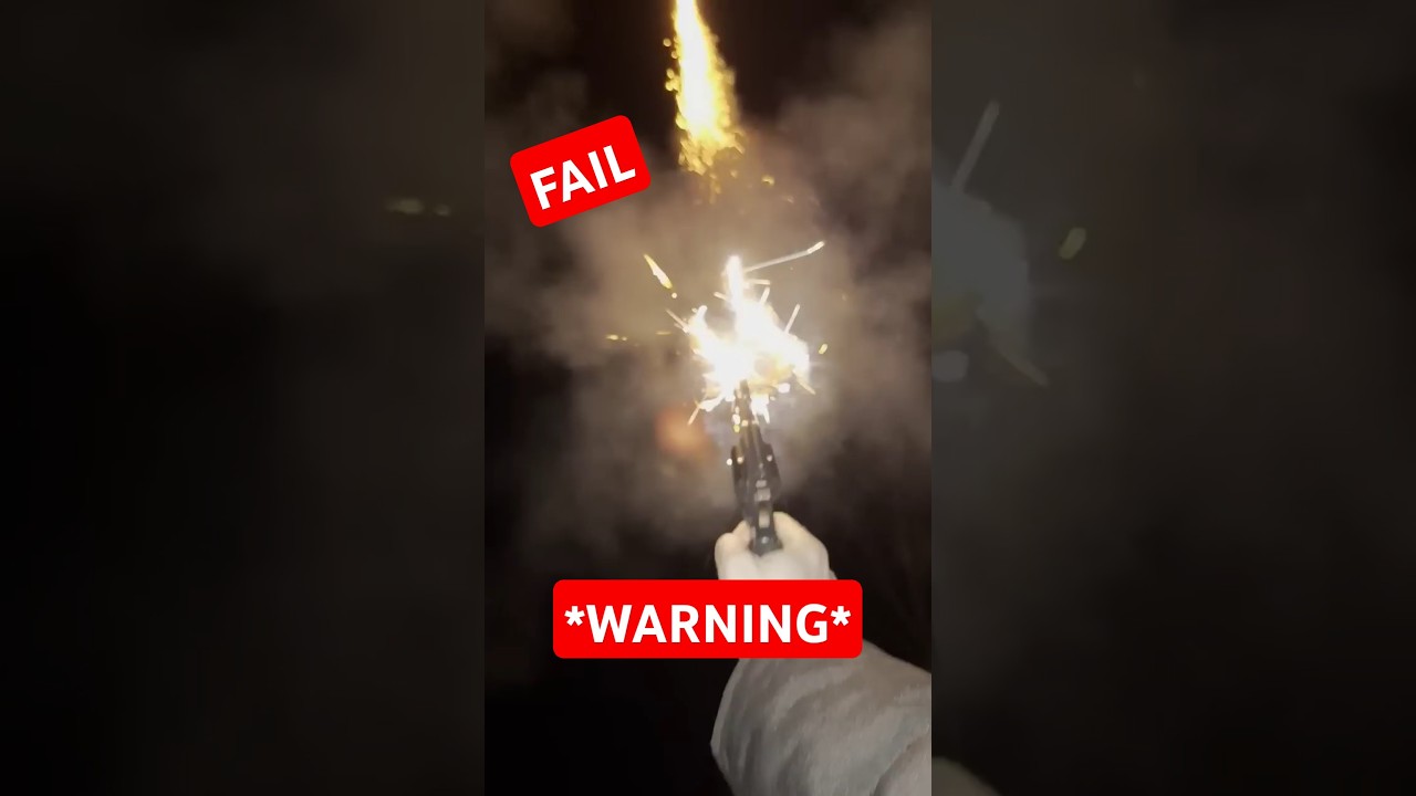 Idiot guy almost starts a forest fire with a flare gun #fail #fireworks #fire #idiots