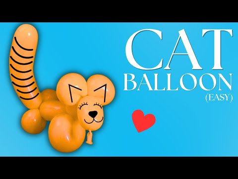 How to Make a Cat Balloon Animal (Easy Version) - Balloon Animals for Beginners