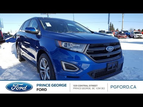 Blue 2018 Ford Edge Sport AWD Review Prince George British Columbia - Prince George Ford