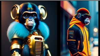 AiFusion Cybernetic Monkeys Unleashed: A Dystopian Jungle Adventure