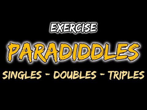 PARADIDDLE EXERCISE (60 Bpm - 160 Bpm) // Singles, Doubles, Triples