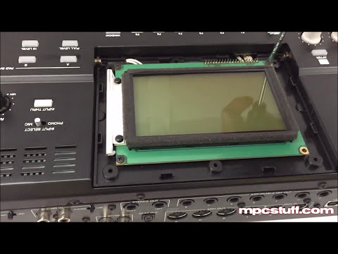 Akai MPC 5000 White / Blue LCD Screen Installation Video - MPCstuff.com
