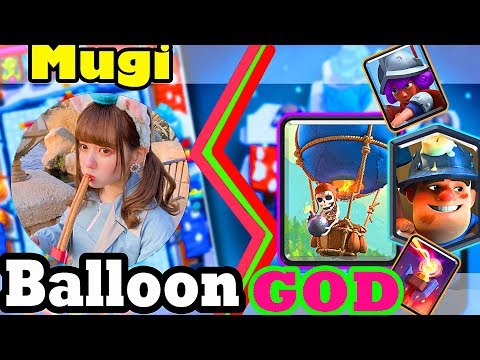 #1 Balloon Cycle God Mugi 7400+ gameplays Ladder Pushing - Clash Royale