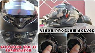 How to open steelbird robot helmet visor and visor spring problem solve