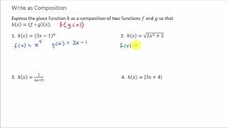 Express A Function As A Composition Of Two Functions