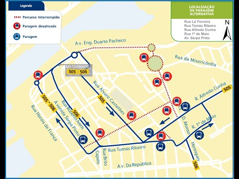 Desvios na linha 505 da STCP - 05/2022
