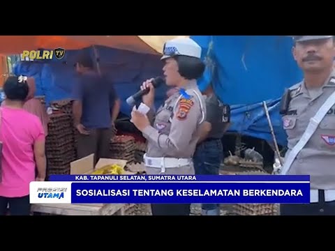 POLRES TAPSEL SOSIALISASI OPERASI KESELAMATAN TOBA 2025 DI PASAR SIPIROK