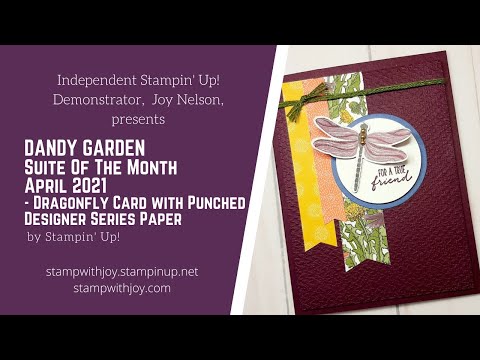 Dandy / Dragonfly Garden - Dragonfly Card with Punched Designer Series Paper