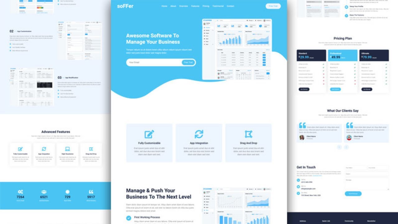 Software Selling Website Design: HTML, CSS & JS (Free Source Code)