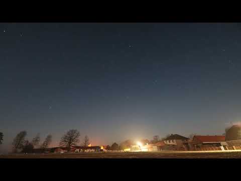 Timelapse ``Orion geht unter´´ Blick auf den Südwest Sternenhimmel