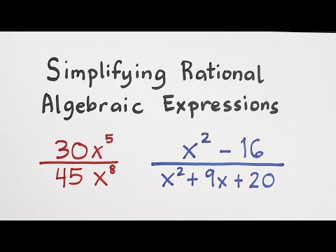 Simplifying Rational Algebraic Expression - Made Easy