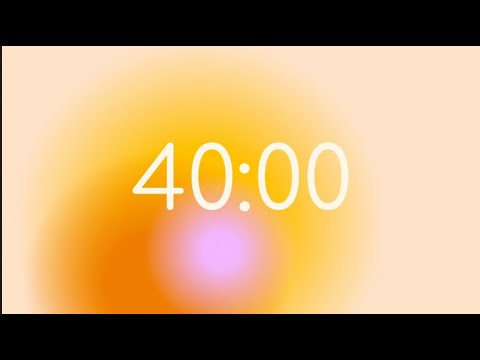 Orange Aura Pomodoro Technique 40 Minute Timer with 10 Minute Breaks | Study and Focus timer