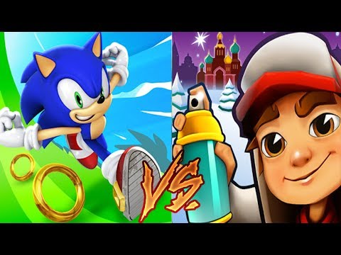 Sonic Dash SONIC VS Subway Surfers JAKE Android iPad iOS Gameplay HD