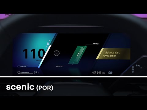 aviso de alerta ao condutor - Scenic E-Tech 100% electric - Renault