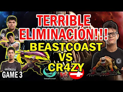 BEASTCOAST vs CR4ZY (GAME 3)BO3 "JUEGO de ELIMINACIÓN, K1 HECTOR vs HFN" BTS Pro Series 3 Americas
