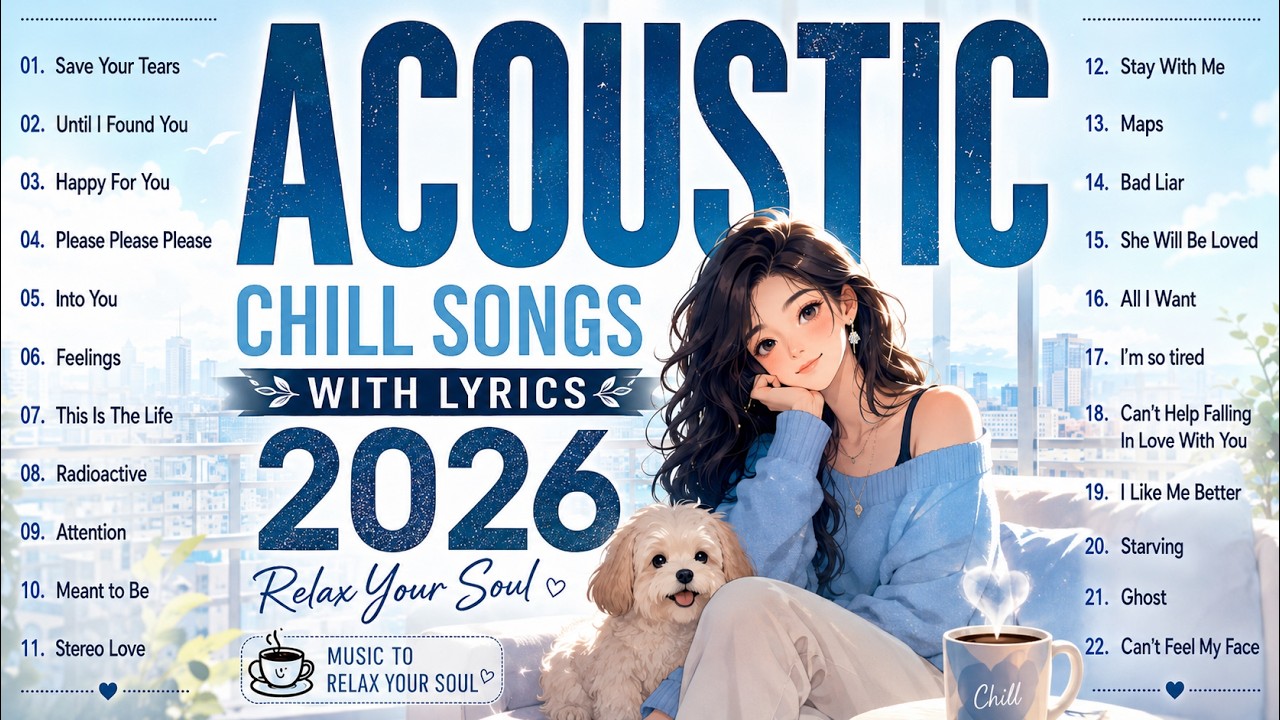Chill Acoustic Songs with Lyrics 2026 ☕ Music to Relax Your Soul