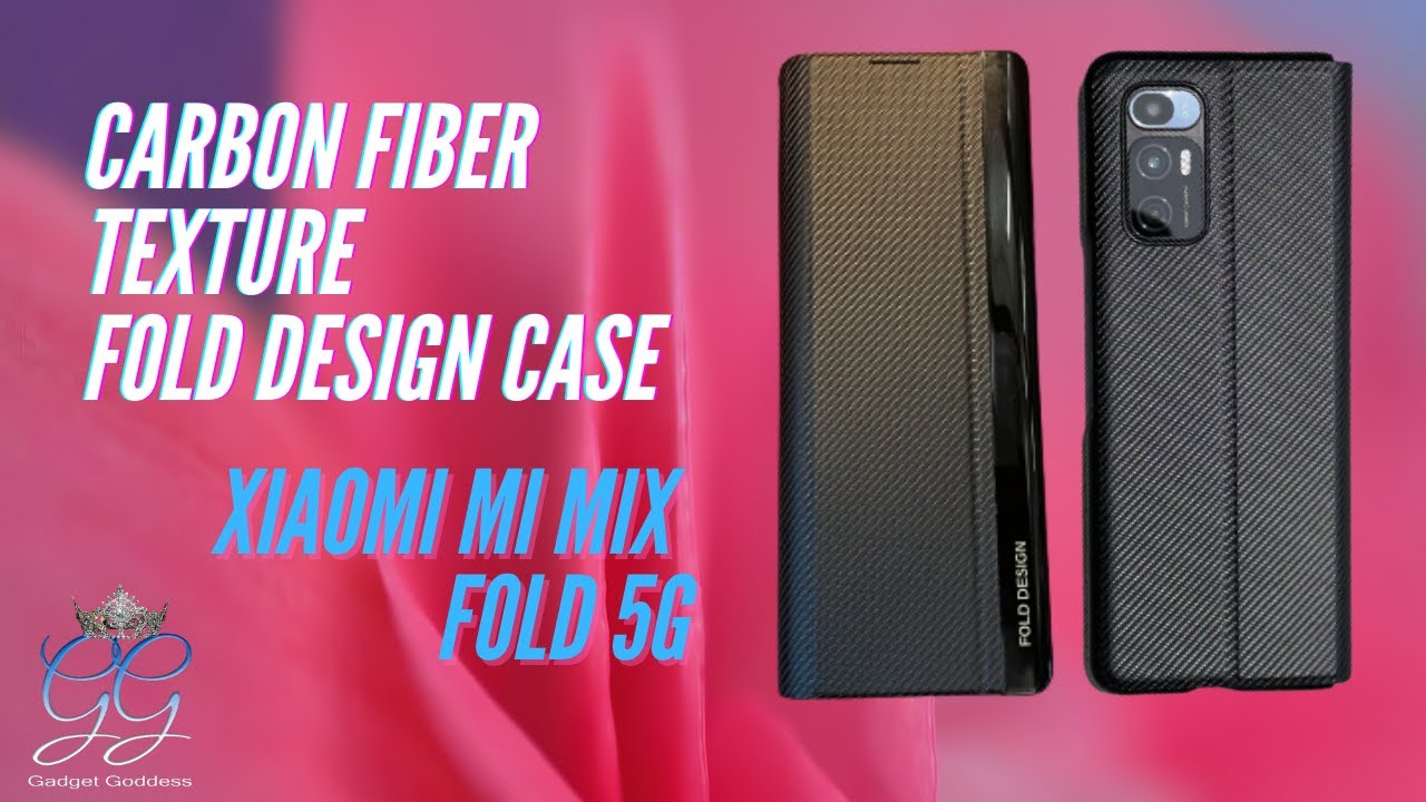 Xiaomi Mi Mix Fold 5G Carbon Fiber Texture Leather Magnetic Fold Design Book Case Holder
